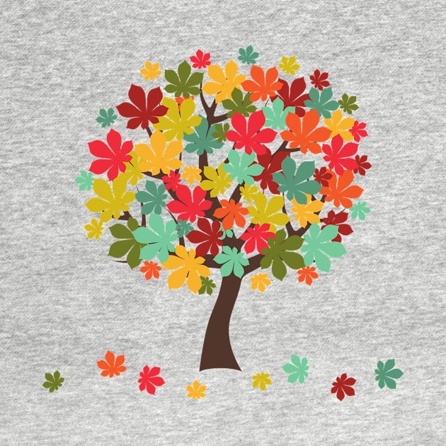 Colorful Autumn Tree Leaves September October Seasons Pumpkin Motivational Inspirational Love Cute Funny Gift Sarcastic Happy Fun Witty by EpsilonEridani